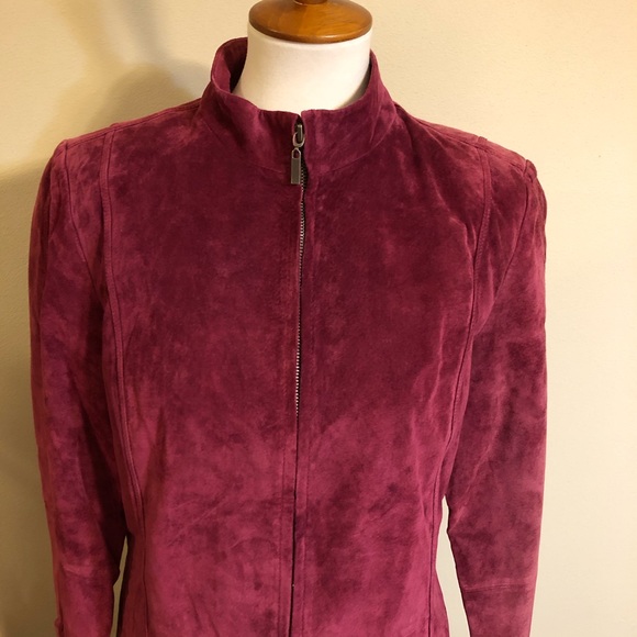 Genuine Leather Charter Club Purple Pink Jacket - Picture 3 of 11